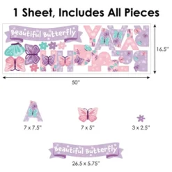 Big Dot Of Happiness Beautiful Butterfly - Peel And Stick Floral Birthday Party Decoration - Wall Decals Backdrop -Decor Haven Shop GUEST 96e47fc1 0006 4c08 9807 7f69785b50c2