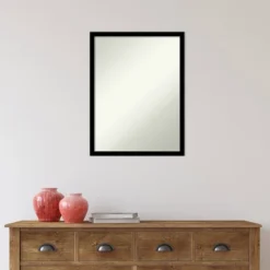 20" X 26" Non-Beveled Bathroom Wall Mirror Jet Black - Amanti Art -Decor Haven Shop GUEST 990449b6 68d5 478c bb35 f83a9da9ddf5