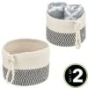 MDesign Woven Cotton Rope Bathroom Basket With Tie Handle, Set Of 2 -Decor Haven Shop GUEST 99229114 ddee 4d7c 8de2 282f4d70cdd5