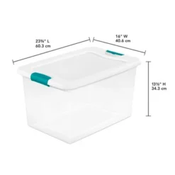 Sterilite 64 Quart Latching Clear Plastic Storage Organizer Tote Container Bin Box, 6 Pack & Medium Clip Boxes For Organization And Storage, 4 Pack -Decor Haven Shop GUEST 99320398 8f2c 4aa5 9b06 209a251343dd