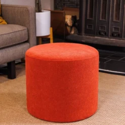 19" Round Pouf Ottoman - WOVENBYRD -Decor Haven Shop GUEST 99de4e9e 820d 445c 8193 dc8853545ee1