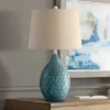 360 Lighting Kate Table Lamp 24 3/4" High Ceramic Green Oatmeal Drum Shade For Bedroom Living Room Bedside Nightstand Office Kids Family House Home -Decor Haven Shop GUEST 9a530067 3293 4cfd a237 ba81a15c702a