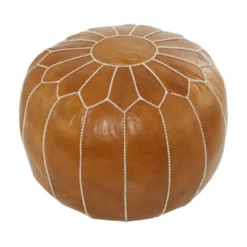 Bohemian Moroccans Leather Pouf - Olivia & May -Decor Haven Shop GUEST 9a54c597 a829 41a9 bb42 f65f96a1d2ac