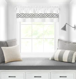 Kate Aurora Pacifico Rod Pocket Embroidered Window Valance -Decor Haven Shop GUEST 9af84983 1b20 48f4 a73a a4261fd4f911