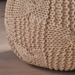 Anouk Knitted Cotton Pouf - Christopher Knight Home -Decor Haven Shop GUEST 9b01609d 3a79 461a 8fba 22134da7030f