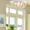 15" Delilah Boho Semi-Flush Mount Pendant White - River Of Goods -Decor Haven Shop GUEST 9bfc6d97 5819 4167 9fc7 b7fe6c3836af