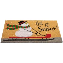 Northlight Brown And White Snowman Let It Snow Rectangular Coir Christmas Doormat 18" X 30" -Decor Haven Shop GUEST 9d32199c 07ee 4c99 b536 93787e713a0a