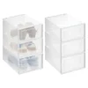 MDesign Plastic Stackable Closet Shoe Storage Box, Side Opening, Clear -Decor Haven Shop GUEST 9de5463e afe3 4032 964f 6ad275798b3c