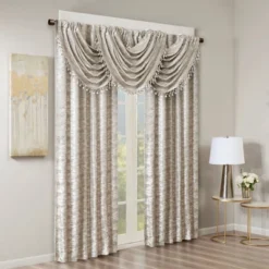 1pc 50"x95" Blackout Aurora Jacquard Curtain Panel Gray/Silver - SunSmart -Decor Haven Shop GUEST 9e1b120e c18e 42d7 bc50 a824c8843227