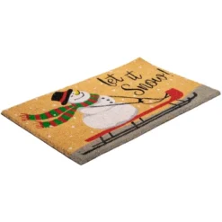 Northlight Brown And White Snowman Let It Snow Rectangular Coir Christmas Doormat 18" X 30" -Decor Haven Shop GUEST 9edb25bb b926 4f78 9bce 5cda79bc707a