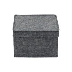 Household Essentials Set Of 2 Medium Storage Boxes With Lids Graphite Linen -Decor Haven Shop GUEST 9edb2f53 4cb9 4c33 8fff 97527c5e85bc