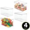 MDesign Plastic Stackable Closet Storage Bin Box With Lid, 4 Pack -Decor Haven Shop GUEST 9f8eb1f2 5648 450c aa98 e9a0a70142ad