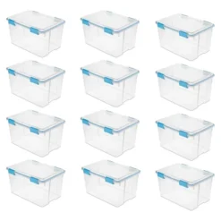 Sterilite 54 Quart Clear Plastic Stackable Storage Container Box Bin With Air Tight Gasket Seal Latching Lid Long Term Organizing Solution -Decor Haven Shop GUEST 9f9f528e 3cf0 4657 bde6 44c56d1ce732