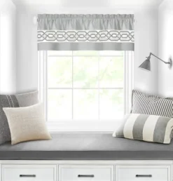 Kate Aurora Pacifico Rod Pocket Embroidered Window Valance -Decor Haven Shop GUEST 9fc99a3f a80c 4612 9291 b87e9e660819