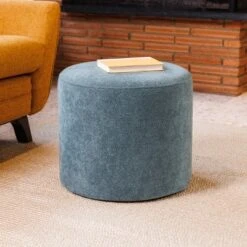 19" Round Pouf Ottoman - WOVENBYRD -Decor Haven Shop GUEST 9ff020a6 b1e1 4723 97d9 8d7b758f97a9