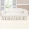 Essential Twill Ruffle Sofa Slipcover White - Sure Fit -Decor Haven Shop GUEST a1430cfb e47d 4881 b8b5 4e18d72b504d