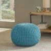 Nahunta Modern Knitted Cotton Round Pouf - Christopher Knight Home -Decor Haven Shop GUEST a4b421d1 0dcc 4bd4 a5ac 990c80f719c3