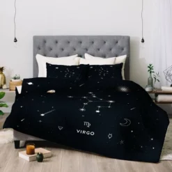 Cuss Yeah Designs Virgo Star Constellation Comforter Set - Deny Designs -Decor Haven Shop GUEST a56601de b940 471c aa2e 9837c6de6cce