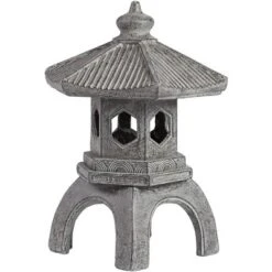 John Timberland Pagoda Statue Sculpture Garden Decor Indoor Outdoor Front Porch Patio Yard Outside Home Balcony Old Faux Stone Finish 16 1/2" Tall -Decor Haven Shop GUEST a56695ec 3ab0 402e 9f27 02b797e5722b