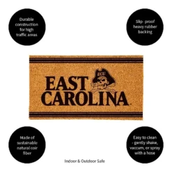 Evergreen East Carolina University Logo Turf Mat, Brown- 28 X 16 Inches Indoor Outdoor Doormat -Decor Haven Shop GUEST a6167f19 d08d 4608 a984 e0582d123a12