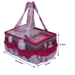 Bacati - Owls Pink/Gray Girls Cotton Nursery Storage Caddy -Decor Haven Shop GUEST a6569158 9c75 47f9 9e57 cc0b8cac4c4b