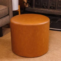 19" Round Pouf Ottoman - WOVENBYRD -Decor Haven Shop GUEST a70a7eef 1225 4c44 9147 aecd692fe173