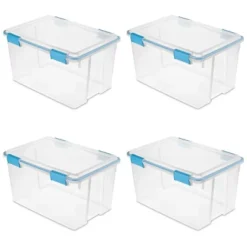 Sterilite 54 Quart Clear Plastic Stackable Storage Container Box Bin With Air Tight Gasket Seal Latching Lid Long Term Organizing Solution -Decor Haven Shop GUEST a7a8d0d1 32c0 4213 97f6 439b421ae932