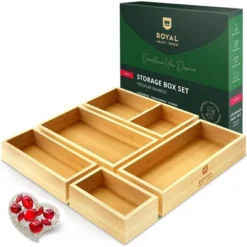 Royal Craft Wood Universal Bamboo Storage Box Set -Decor Haven Shop GUEST a7e58c18 6d88 4964 b438 d52bad1fcc20