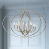 Possini Euro Design Tiller Champagne Satin Silver Pendant Chandelier 31 1/2" Wide Modern Open Orb Frame 8-Light Fixture For Dining Room Kitchen Island -Decor Haven Shop GUEST a8a2bf24 9121 401f 8fe8 e1b0b4ef7cc2