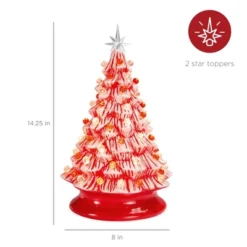 Best Choice Products 15in Pre-lit Ceramic Christmas Tree W/ Cord, Hand-Painted Decoration -Decor Haven Shop GUEST a921527d b289 46a0 835e 0c5afcc49258