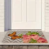 Northlight Coir Rose With A Butterfly Chevron Spring Door Mat 18" X 30" -Decor Haven Shop GUEST ac77335c 6742 4acc 8c36 6d6c90f963c5