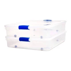 Homz 56 Qt Full/Queen Underbed Clear Plastic Latching Storage Container -Decor Haven Shop GUEST ad5495a5 0acb 4bca 804d 8346ad92e006