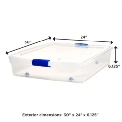 Homz 56 Qt Full/Queen Underbed Clear Plastic Latching Storage Container -Decor Haven Shop GUEST ae383616 f460 49aa 9df0 1ea4e63050d1