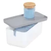 Cade Lidded Storage Bin White/Gray - IDESIGN -Decor Haven Shop GUEST af2da6d0 90e1 4509 b563 c151208c5dc2