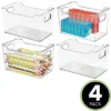 MDesign Large Plastic Home Office Desk Storage Organizer Bin, 4 Pack - Clear -Decor Haven Shop GUEST b20b0d78 2d21 41b6 bc9b 07b852889e77