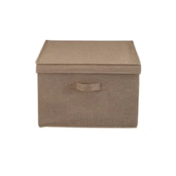 Household Essentials Set Of 2 Jumbo Storage Boxes With Lids Latte Linen -Decor Haven Shop GUEST b2430bd8 b90e 4346 8da2 815124a5b18d