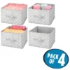 MDesign Kids Fabric Closet Storage Organizer Cube Bin, 4 Pack -Decor Haven Shop GUEST b2c6900e 3dea 4d60 9d15 684379552a4a