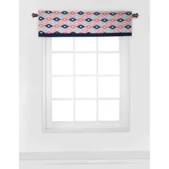 Bacati - Emma Aztec Print Coral/Mint/Navy Window Valance -Decor Haven Shop GUEST b5a648a9 3db3 4439 8e49 53e30337a953