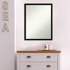 20" X 26" Non-Beveled Bathroom Wall Mirror Jet Black - Amanti Art -Decor Haven Shop GUEST b5bf9915 c72e 4006 b9a1 527ddfd6c3bc