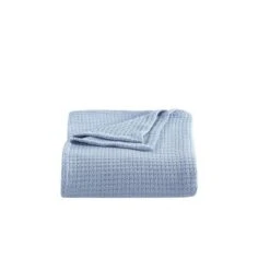 Woven Solid Bed Blanket Coast Blue - Tommy Bahama -Decor Haven Shop GUEST b5e82076 b606 4d1c ab28 2180fd283deb