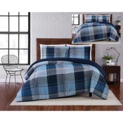 Trey Plaid Quilt Set Navy - Truly Soft -Decor Haven Shop GUEST b6931a7d 8787 4d05 944d a19d115a0250