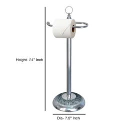 Freestanding Toilet Tissue Holder Chrome/Aqua - Nu Steel -Decor Haven Shop GUEST b6e7674c 042d 4756 af45 38072d1ba41d