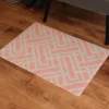 2'x3' ColorStar Deco Grid Door Mat Coral - Bungalow Flooring -Decor Haven Shop GUEST b740d2ac ceaf 4d61 9579 ef550e319c86