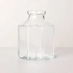 Octagonal Clear Glass Bottle Vase - Hearth & Hand™ With Magnolia -Decor Haven Shop GUEST b77fda3b 4964 41c9 b258 a7f93f4b99c9