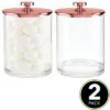 MDesign Round Storage Apothecary Canister For Bathroom, 2 Pack -Decor Haven Shop GUEST b783e352 5fd5 4610 a2ce d0e3e7d8f0c6