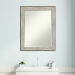 Amanti Art Crackled Metallic Petite Bevel Bathroom Wall Mirror 29 X 23 In. -Decor Haven Shop GUEST bbc9e67c d1ba 493b 8e3e 4fd18fc524b1