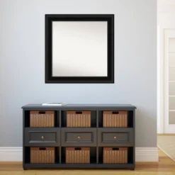 32" X 32" Non-Beveled Parlor Bathroom Wall Mirror Black - Amanti Art -Decor Haven Shop GUEST beca9246 4eef 4c7c b98d 1920d2a6988d