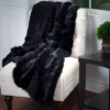 60"x50" Luxury Long Haired Faux Fur Throw Blanket Black - Yorkshire Home -Decor Haven Shop GUEST c0120317 6cca 4e66 b149 d592ce592387