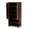 Raina Two-Tone Wood 2 Door Shoe Storage Cabinet Walnut Brown/Black - Baxton Studio -Decor Haven Shop GUEST c0b0f5f5 64ab 41a2 94b3 74baf25844bb