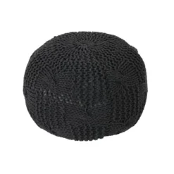 Anouk Knitted Cotton Pouf - Christopher Knight Home -Decor Haven Shop GUEST c0f4b5ed 8379 470b 9cd5 81ea93eb6e7c